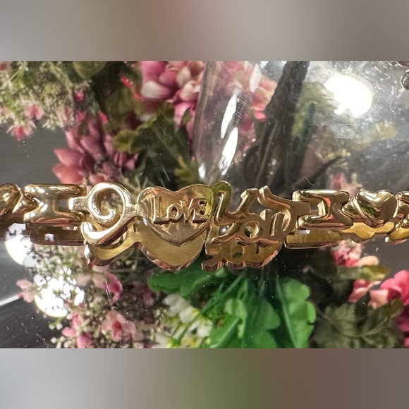 ” I love you” necklace and bracelet set 18k platted - Picture 2 of 3